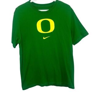 Nike Green University of Oregon Ducks Shirt with Yellow 'O' Logo GO DUCKS #1